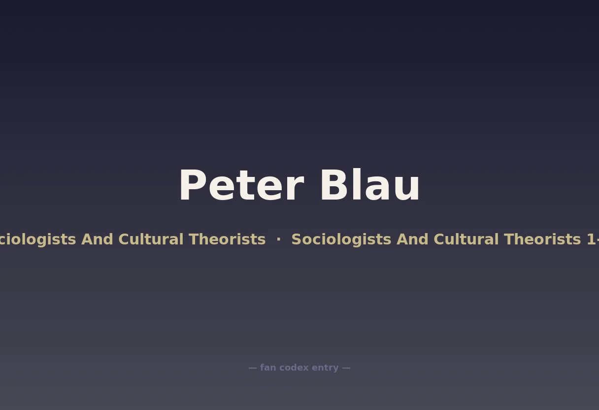 Peter Blau